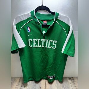 Retro Throwback Nike Authentic Boston Celtics Green Shooting Shirt Youth Size XL